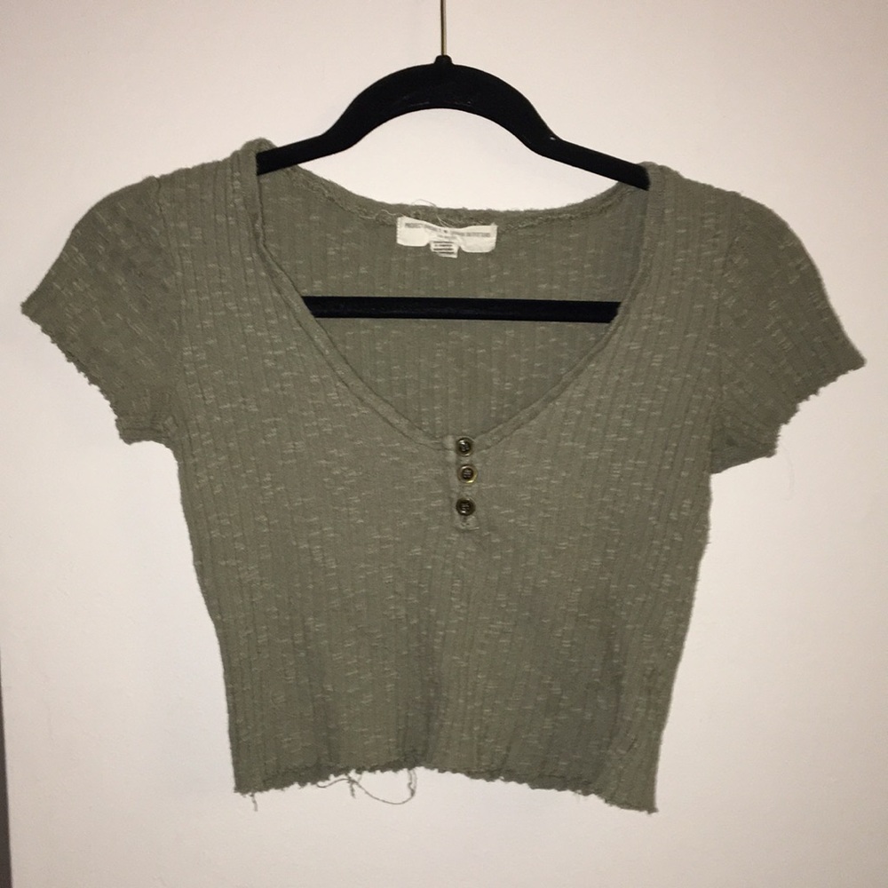 Urban Outfitters ripped cropped tee